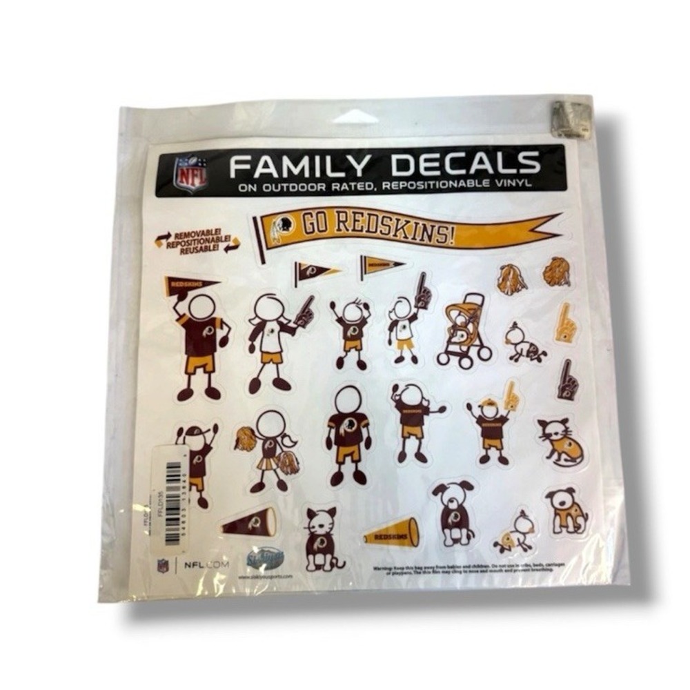 NFL Washington Redskins Family Spirit Window Decals Football Commanders Car New
